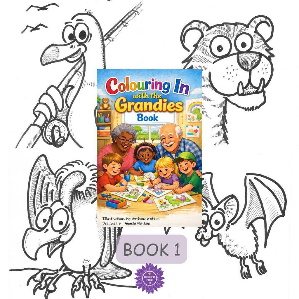 Meet Cody the Crocodile & Friends, a playful colouring collection designed for grandparents and grandchildren to enjoy together.