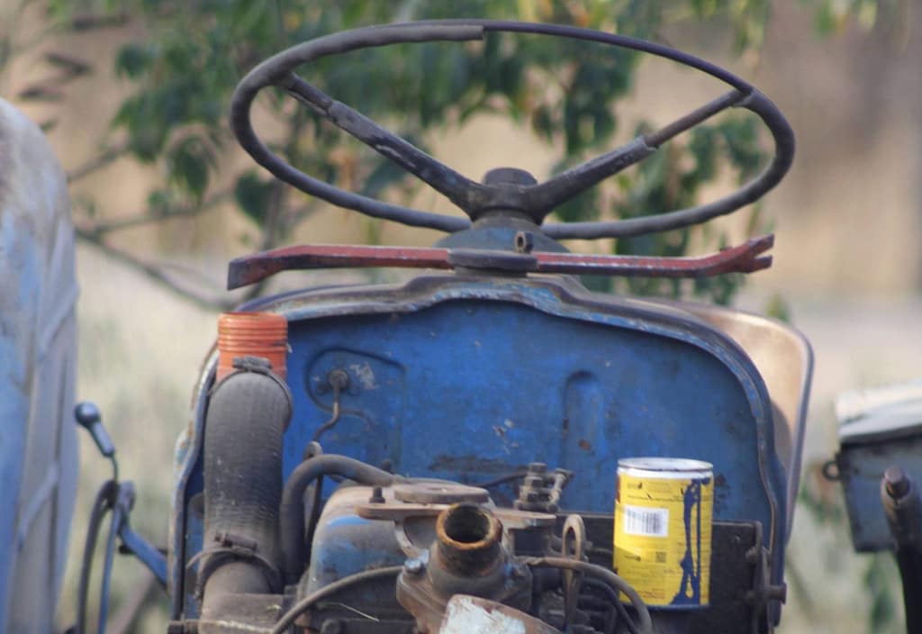 An old tractor on the farm